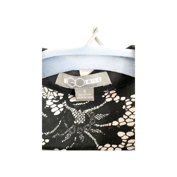 Go Silk Floral Print Button-Down Blouse Top Small - Picture 3 of 6